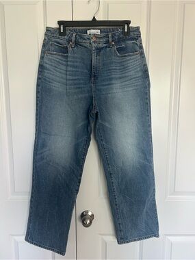 LOFT Straight Leg Jeans in Faded Blue Wash